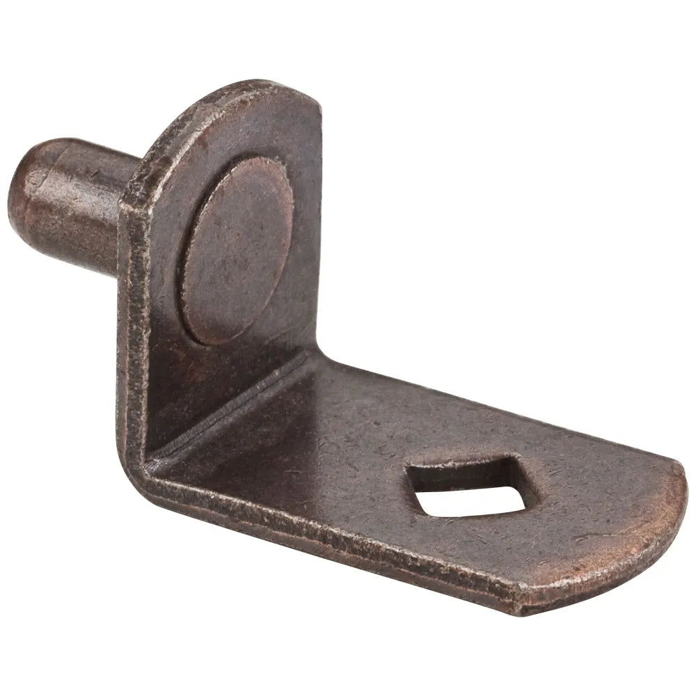 5 mm Angled Shelf Support with Diamond Hole - Priced and Sold by the Thousand - Antique Copper