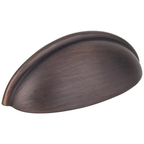 3" Center-to-Center Brushed Oil Rubbed Bronze Florence Retail Packaged Cabinet Cup Pull