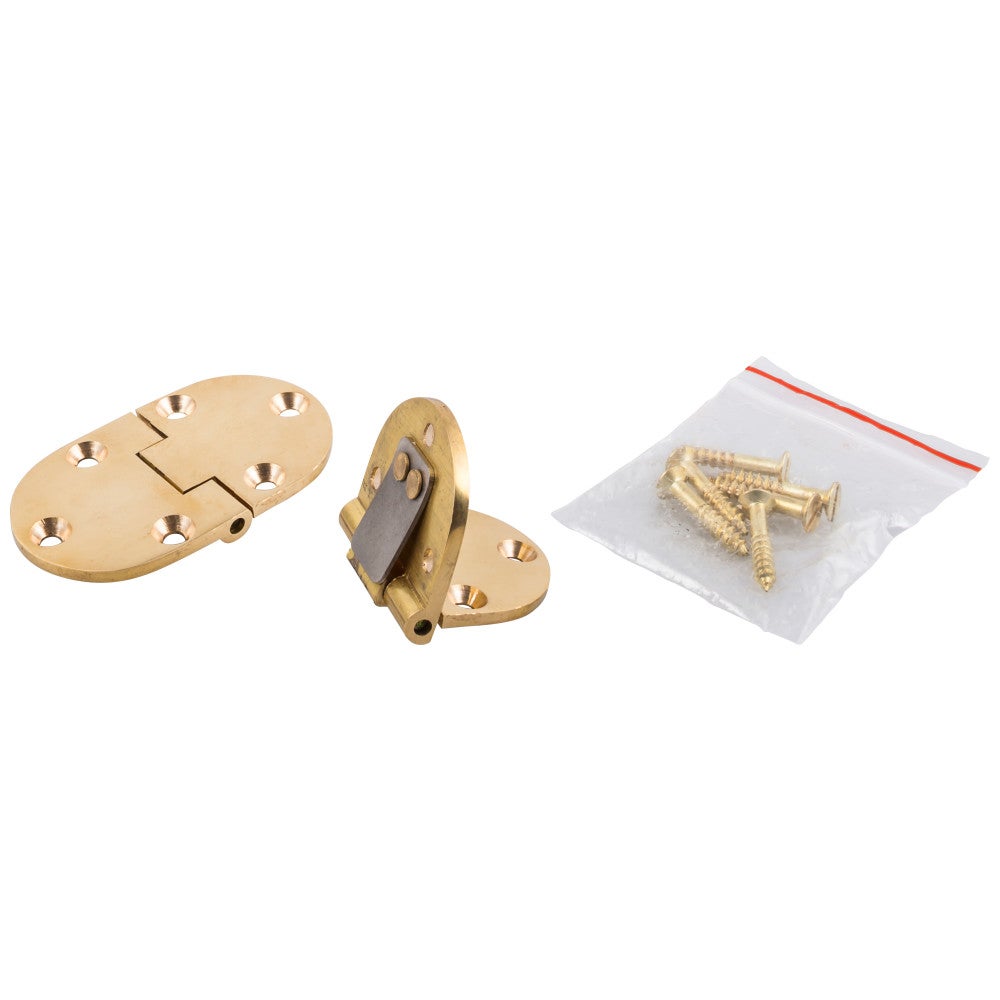 Butler Tray Hinge Polybagged with 6 Brass Screws