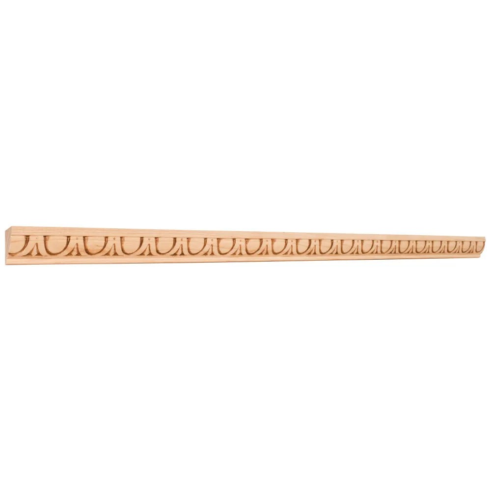 9/16" D x 1" H Hard Maple Egg & Dart Embossed Moulding