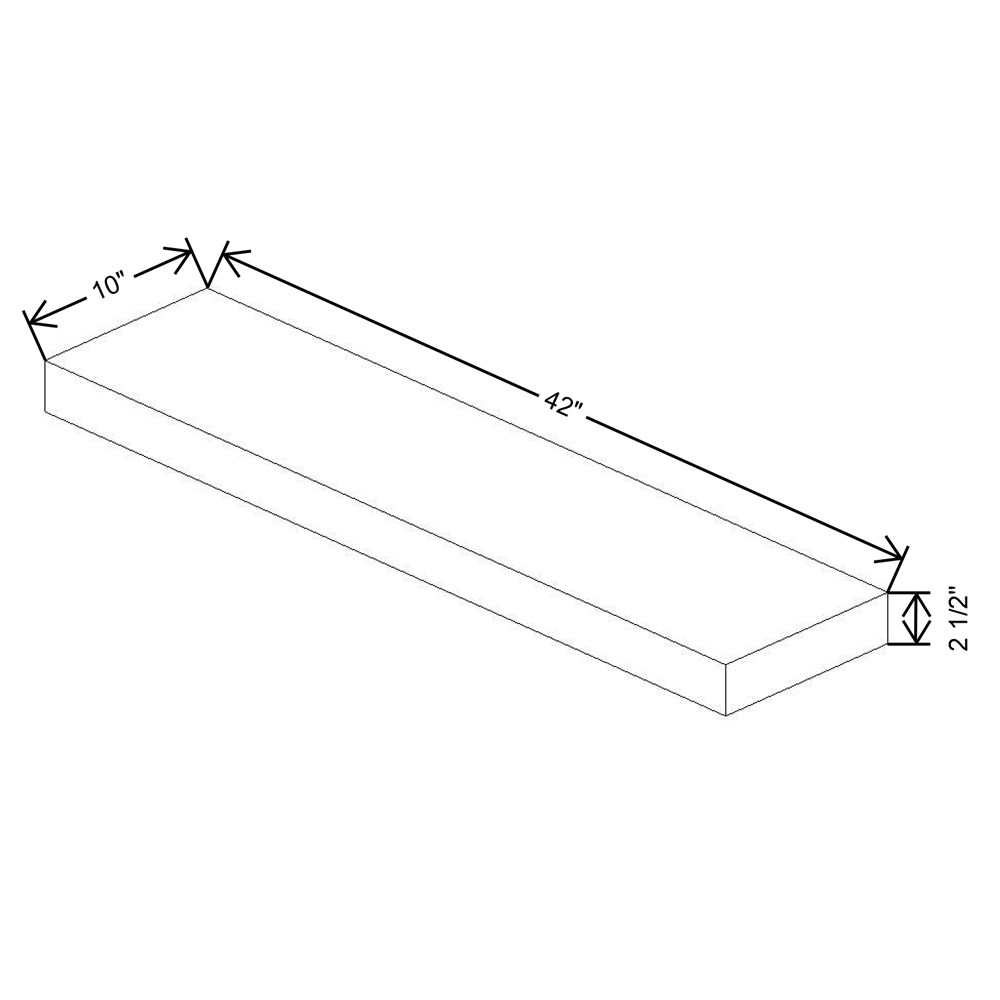 Fabuwood Allure Galaxy Floating Shelf 42"W-Frost