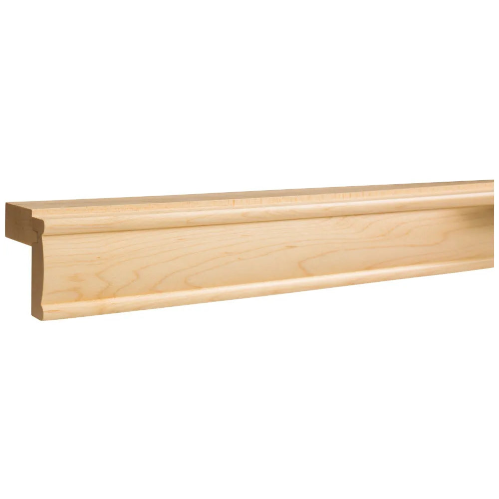 2-1/8" D x 2-1/4" H Oak Bullnose Light Rail Moulding