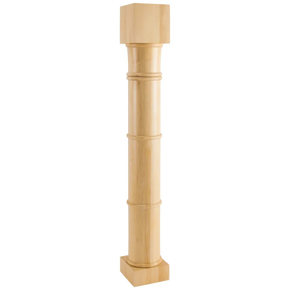 5" W x 5" D x 35-1/2" H Hard Maple Bamboo Post
