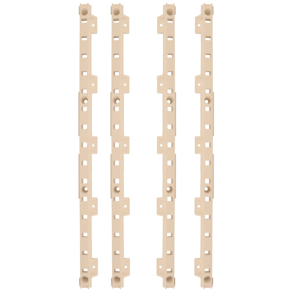 4-quick Tray Pilasters 1" with 8 Hook Dowels & 8 Screws - Beige