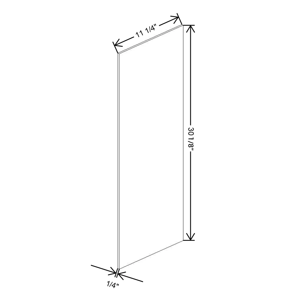 Fabuwood Allure Galaxy Frost Loose Finished End Skin 12”W x 31”H