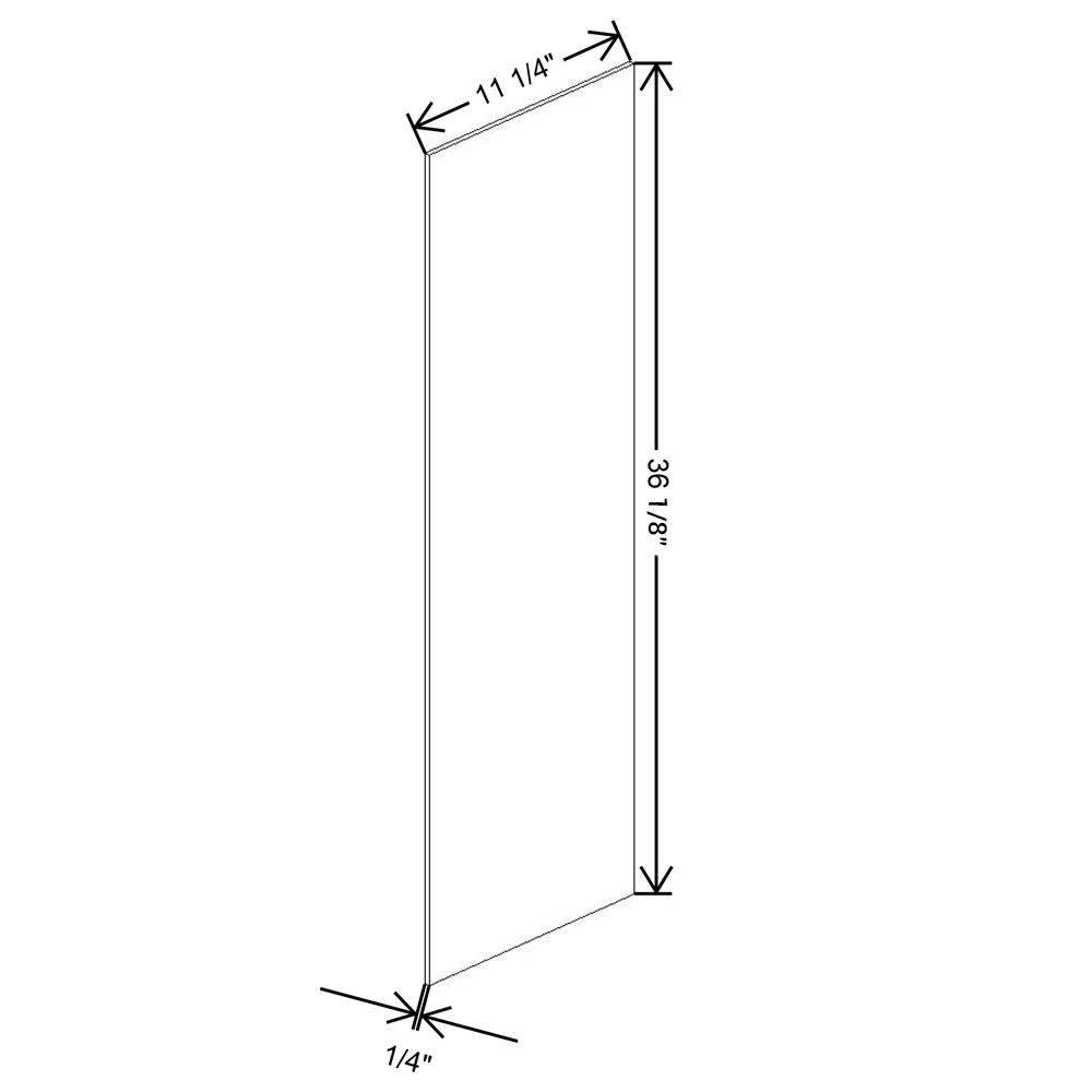 Fabuwood Allure Galaxy Frost Loose Finished End Skin 12”W x 37”H
