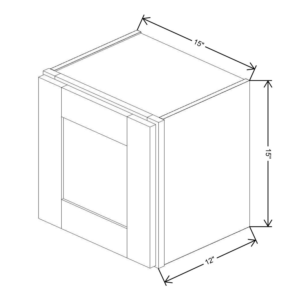 Fabuwood Allure Galaxy Frost Wall 15”H Single Door 15"W Cabinet