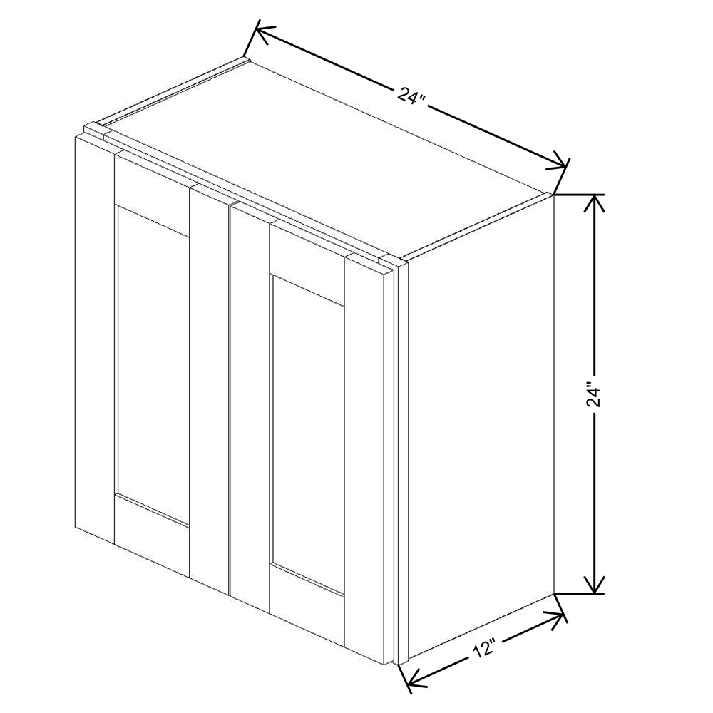 Fabuwood Allure Galaxy Frost Wall 24”H Double Doors 24"W Cabinet
