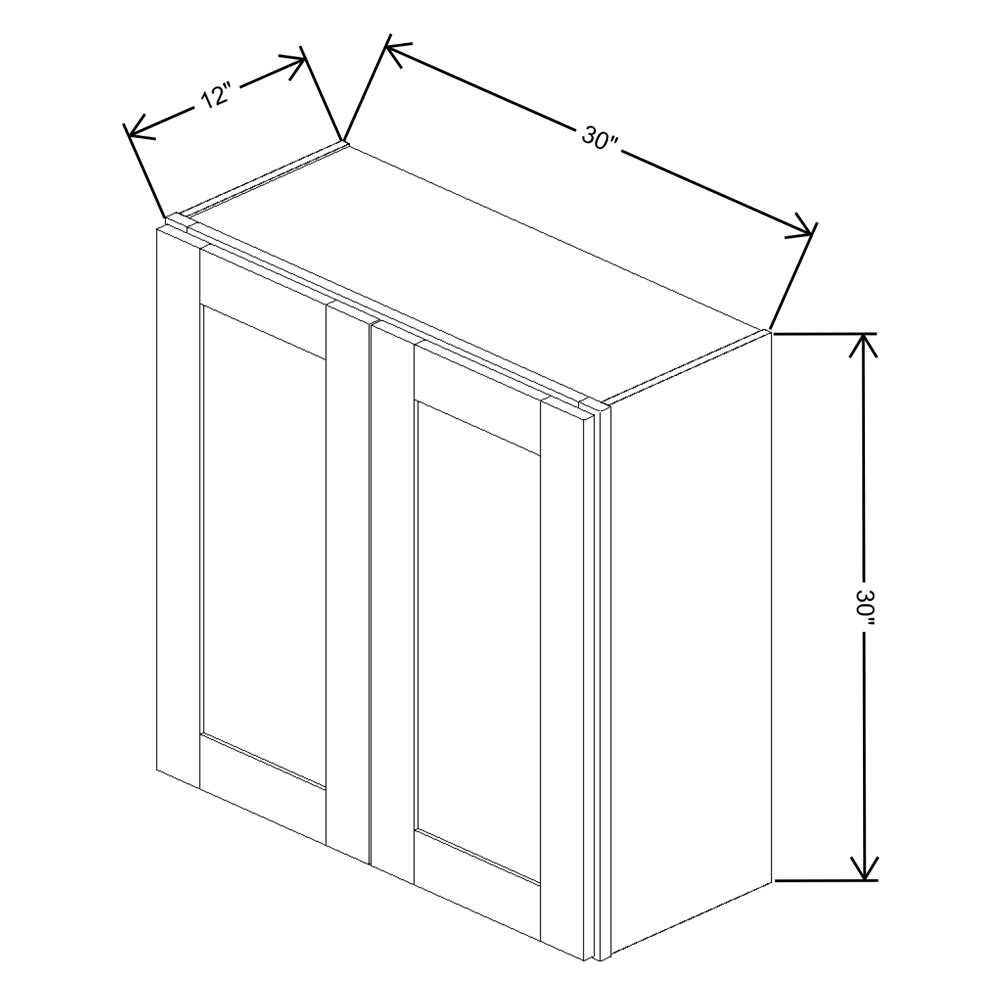 Fabuwood Allure Galaxy Frost Wall 30”H Double Doors 30"W Cabinet