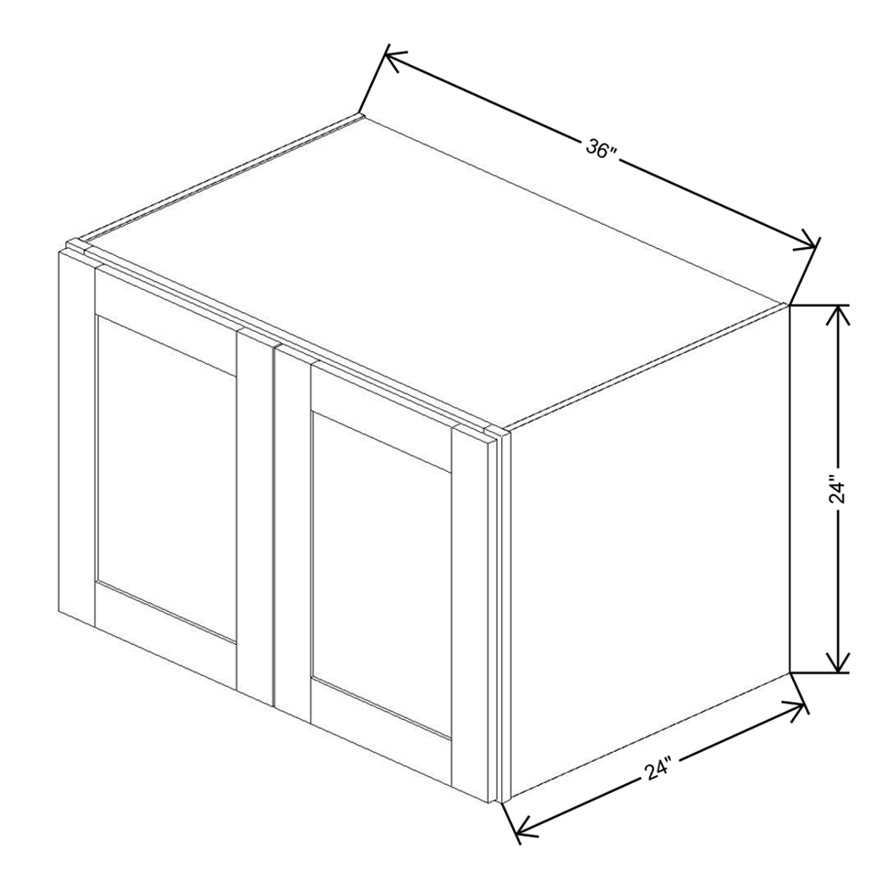 Fabuwood Allure Galaxy Frost Wall 24”H Double Doors 36"W x 24”D Cabinet
