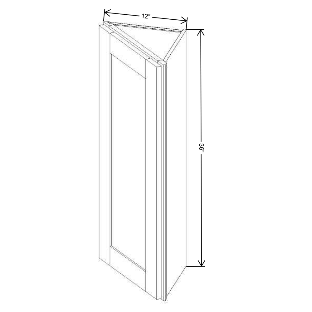 Fabuwood Allure Galaxy Frost Wall End 12"W x 36”H Cabinet