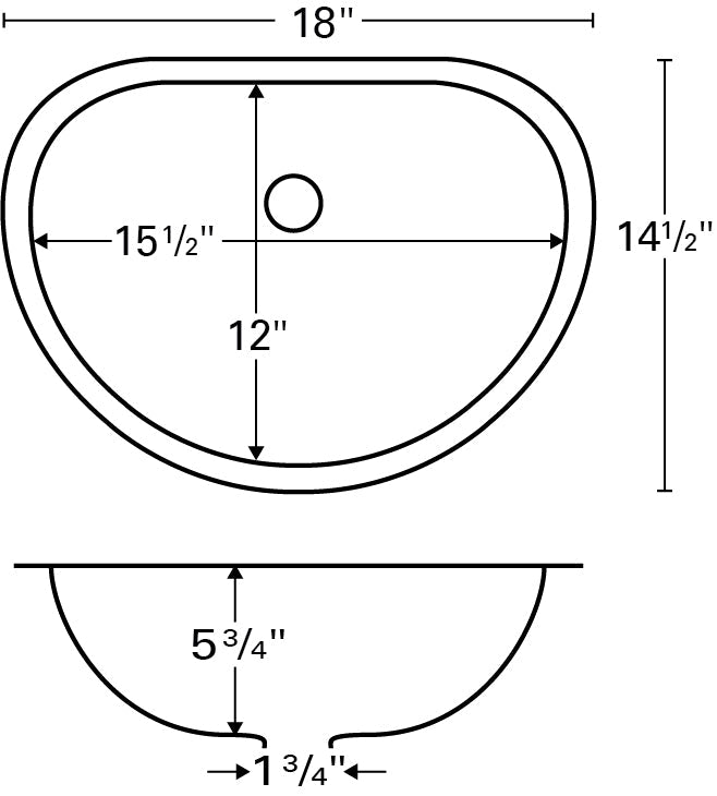 18" Seamless Undermount Stainless Steel Bathroom Sink