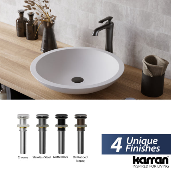 Pop-Up Bathroom Sink Drain In Chrome