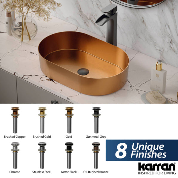 Pop-Up Bathroom Sink Drain with Overflow In Oil Rubbed Bronze