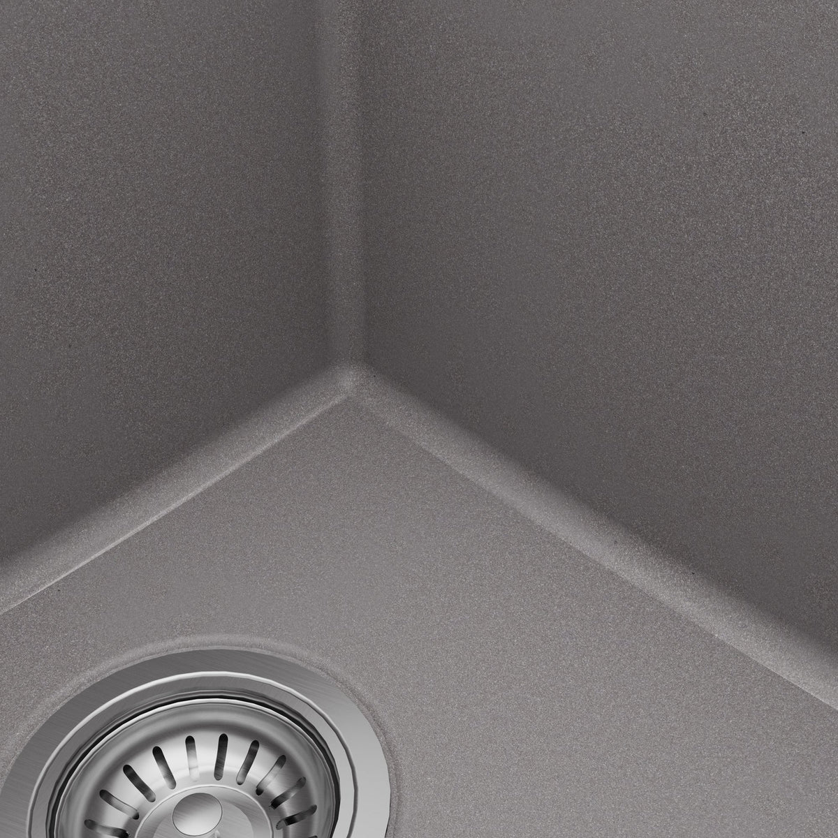 33" Top Mount Double Equal Bowl Quartz Composite Kitchen Sink Kit In Grey