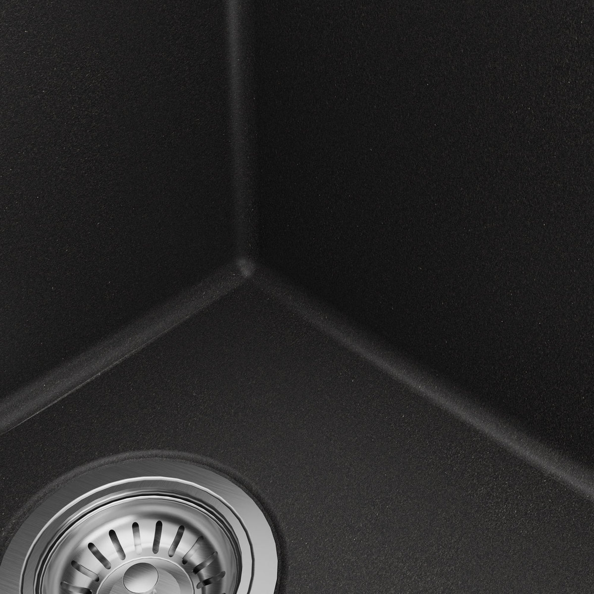 33" Top Mount Double Equal Bowl Quartz Composite Kitchen Sink Kit In Black