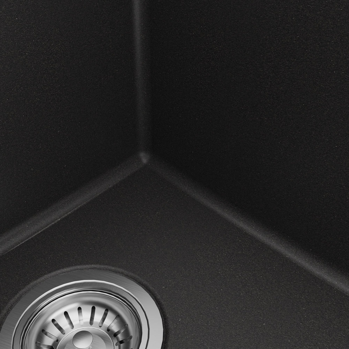 32-3/8" Undermount Double Equal Bowl Quartz Composite Kitchen Sink Kit In Black