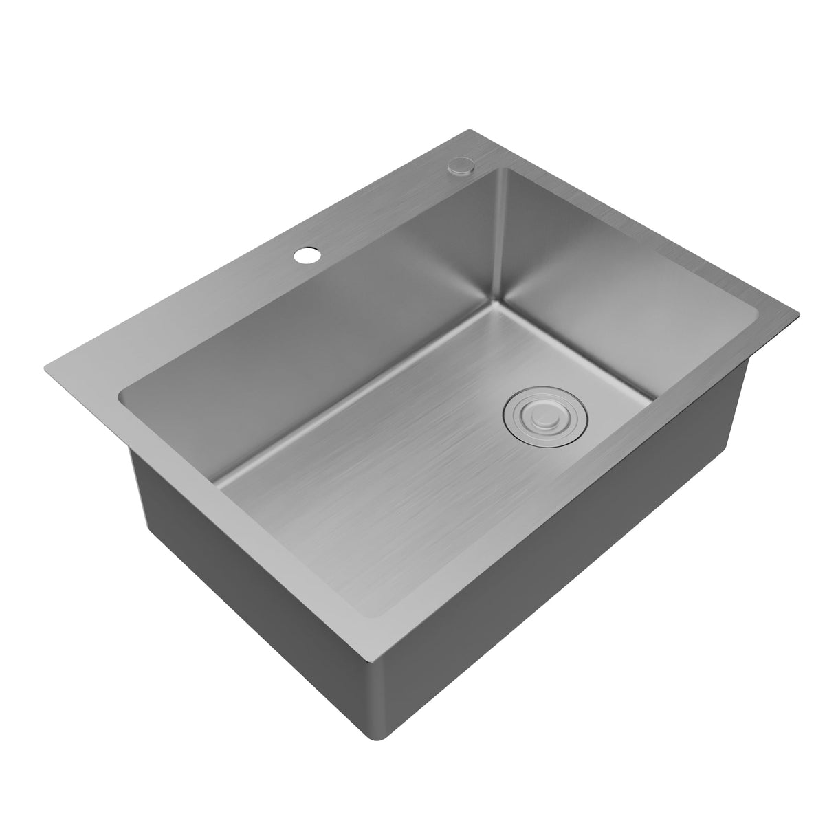 Fusion 28" Top Mount 16 Gauge Single Bowl Stainless Steel Sink with Accessories