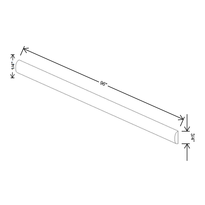 Fabuwood Allure Galaxy Frost Batten Molding 96"W x ¾”D x ¼”H