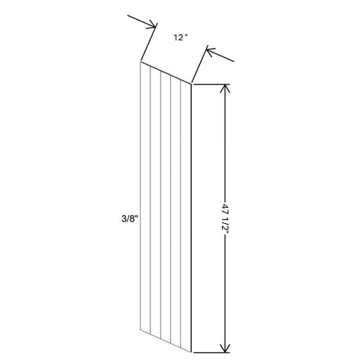 Fabuwood Allure Galaxy Frost Beaded Panel Plank 12”W x 47 ½”H
