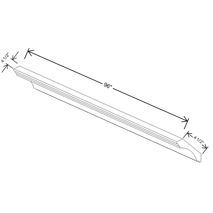 Fabuwood Allure Galaxy Frost Cove Crown Molding-Large 96"W x 4 ½”D x 4 ½”H