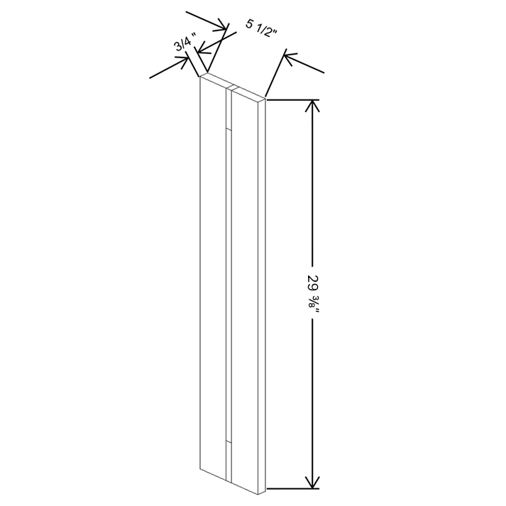 Fabuwood Allure Galaxy Frost Decorative Door 6”W x 30"H