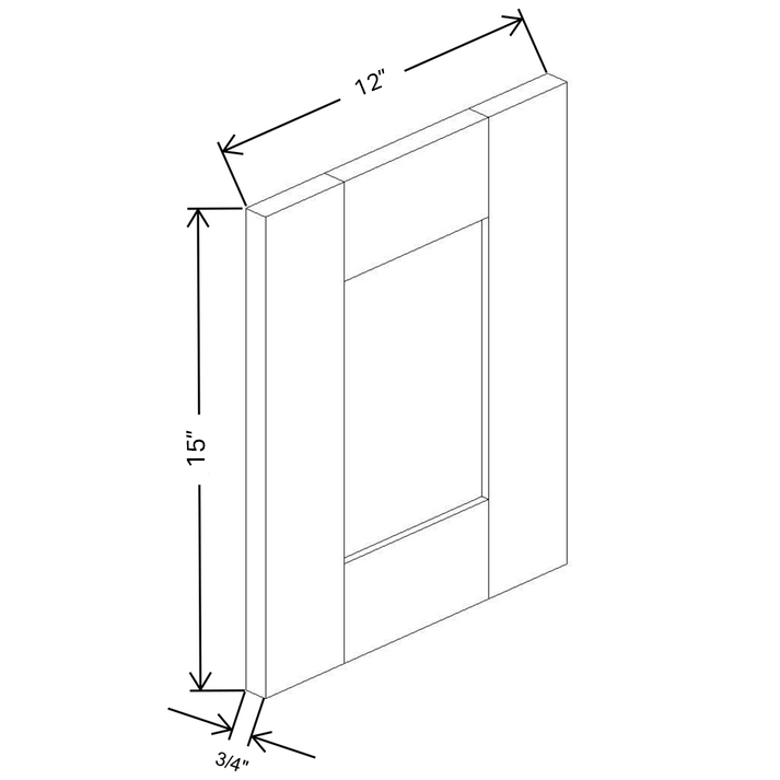Fabuwood Allure Galaxy Frost Wainscot Wall Panel 15"H x 12”D