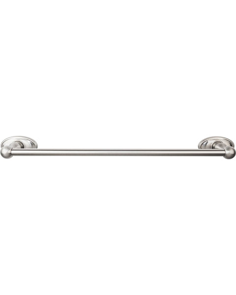 Edwardian Bath Towel Bar 18 In. Single - Oval Backplate Brushed Satin Nickel