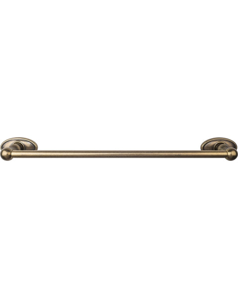 Edwardian Bath Towel Bar 18 In. Single - Oval Backplate German Bronze