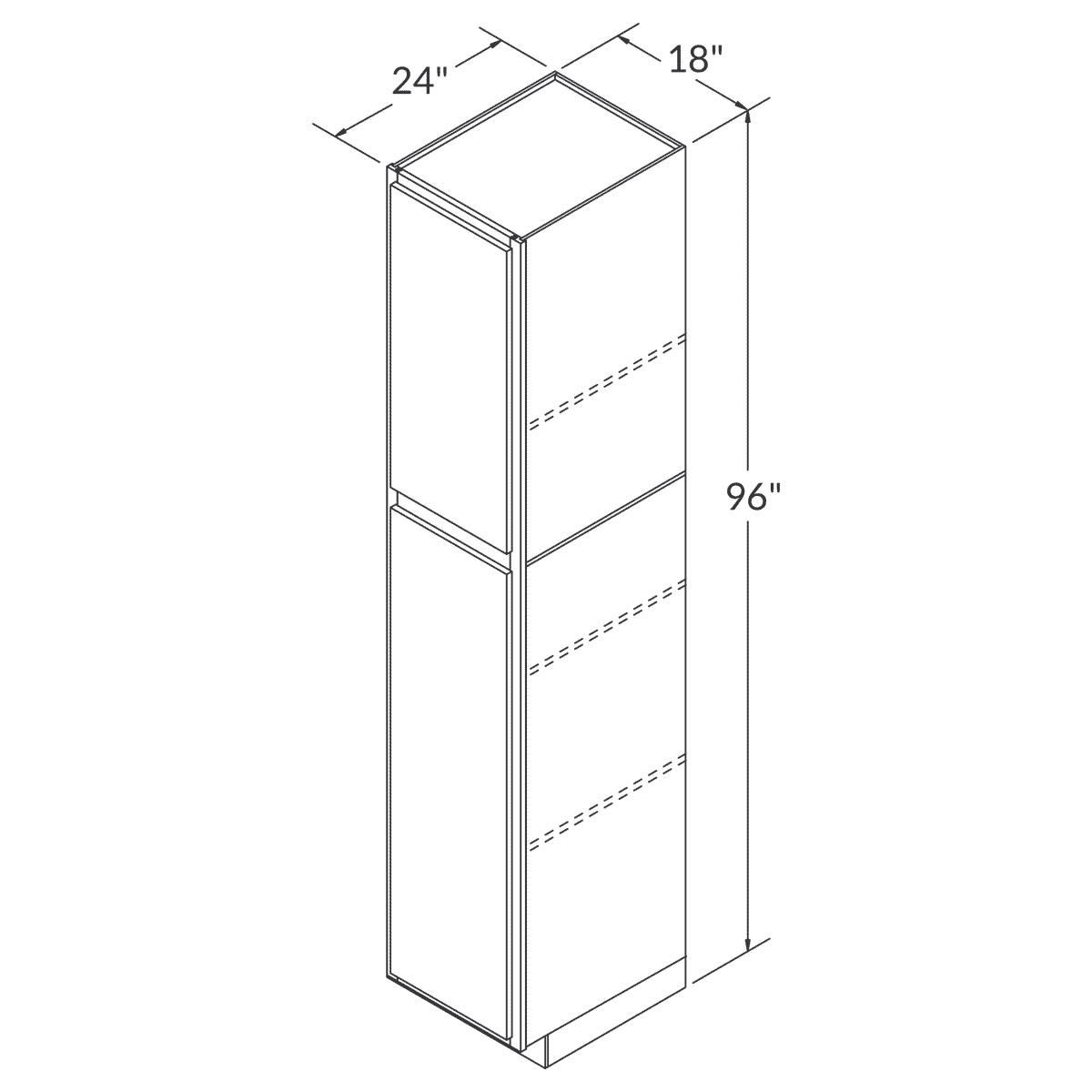 Fabuwood Allure Galaxy Indigo Tall Pantry 18"W x 96"H Assembled Cabinet