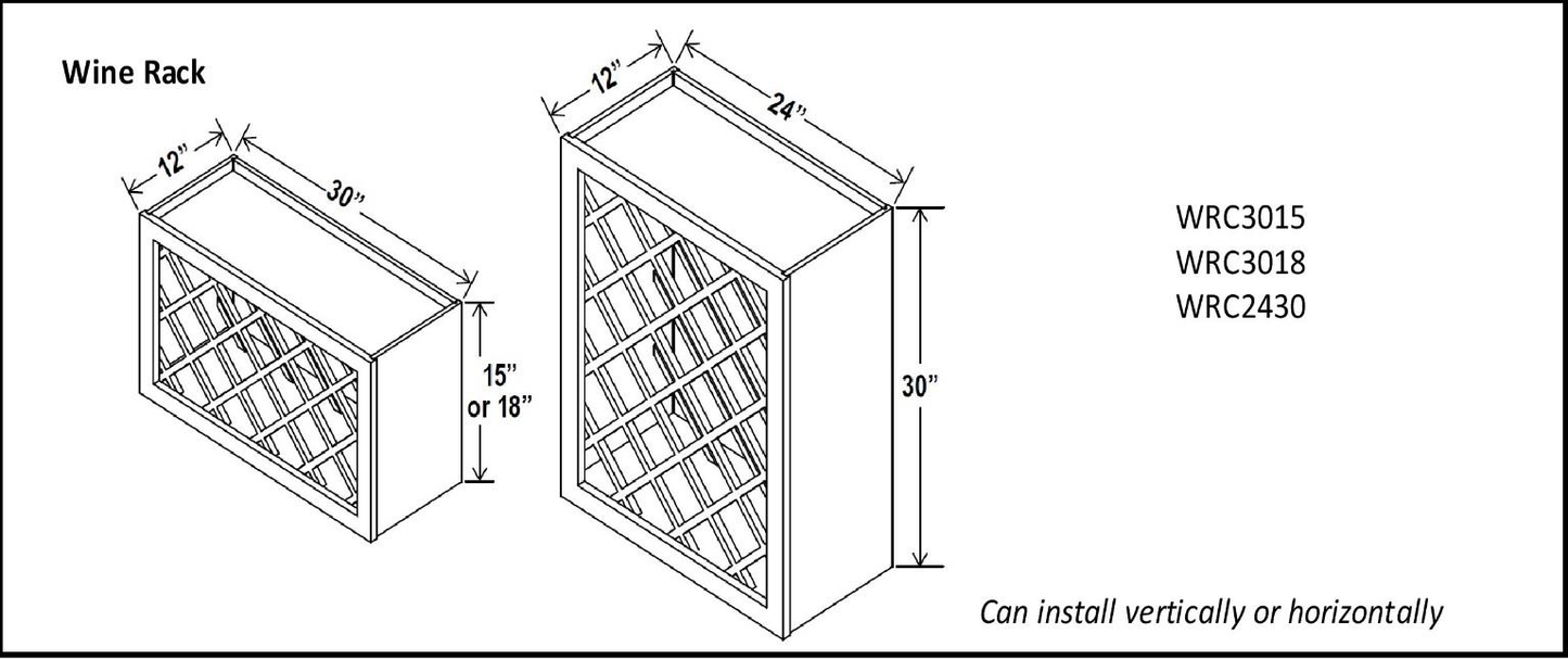 Wine Rack Cabinets - Charleston White