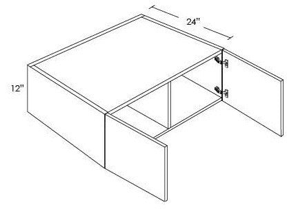 24" DEEP DOUBLE DOOR WALL CABINETS - Fabuwood Prima Bianco