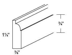 MOLDING - DECORATIVE SCRIBE MOLDING - Fabuwood Elite Cinnamon