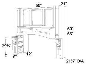 WOOD HOODS - ARCHED HOOD WITH SPICE RACKS - Fabuwood Wellington Spice