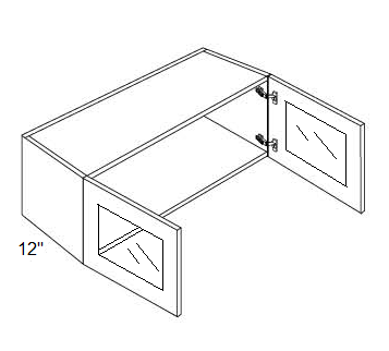 STACK WALL GLASS DOOR CABINETS - Charleston Saddle