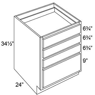 DRAWER BASES- 4 DRAWERS - Galaxy Cobblestone