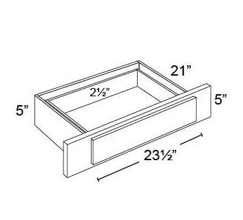 KNEE DRAWER - Shaker Aesthetic White