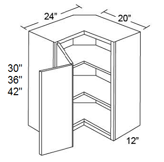 WALL PIE CUT CORNER - Fabuwood Wellington Ivory