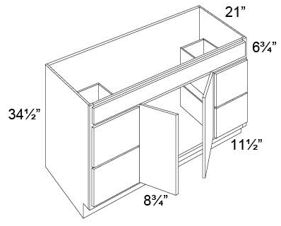 VANITY SINK & DRAWER COMBO - Galaxy Espresso