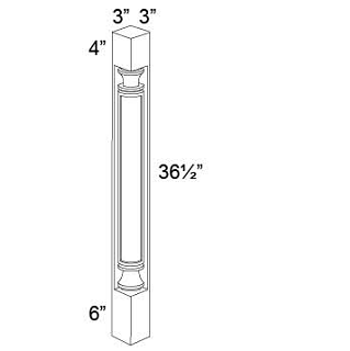 CORNER POST - Fabuwood Vista Blanc