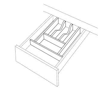 TRIMMABLE CUTLERY DIVIDER -Fabuwood Classic Shaker Brandy