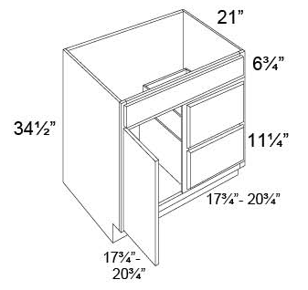 VANITY SINK & DRAWER COMBO - Nexus Frost
