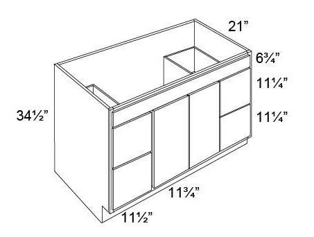 VANITY SINK & DRAWER COMBO(48") - Nexus Frost