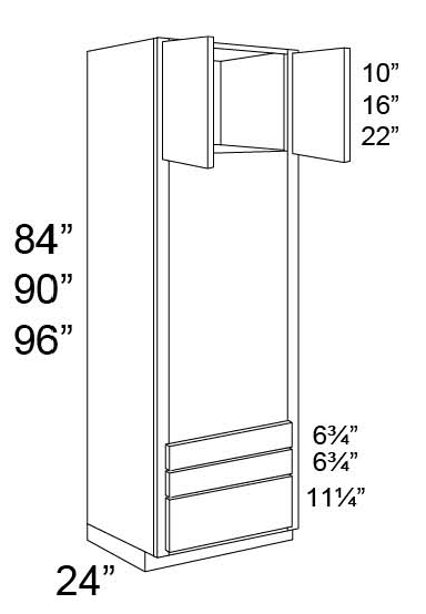 OVEN CABINET - Shaker Tricorn Black