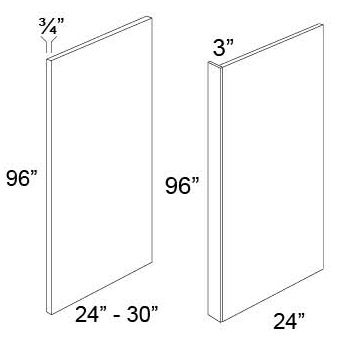 REFRIGERATOR END PANEL - Fabuwood Fusion Blanc