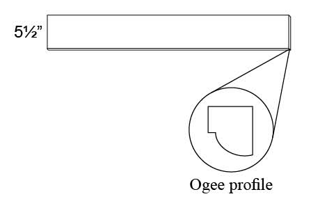 STRAIGHT VALANCE - Fabuwood Hallmark Chestnut