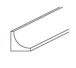 INSIDE CORNER MOLDING Shaker White