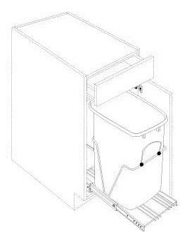 TRASH CAN DRAWER - Fabuwood Prima Bianco