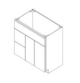 VANITY SINK COMBO -DRAWERS LEFT - Shaker White