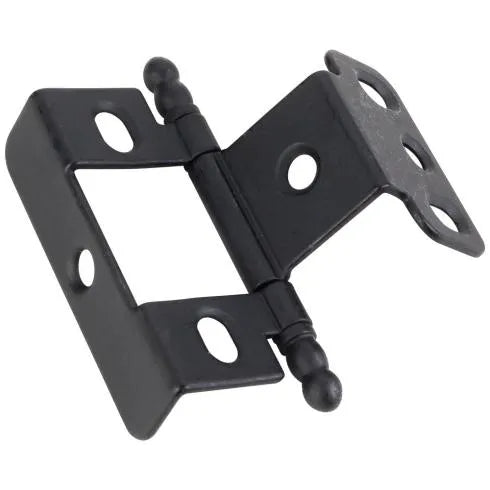 270° Full Wrap for 3/4" Frame x 3/4" Door, Inset Flush Ball Tip Hinge - Matte Black